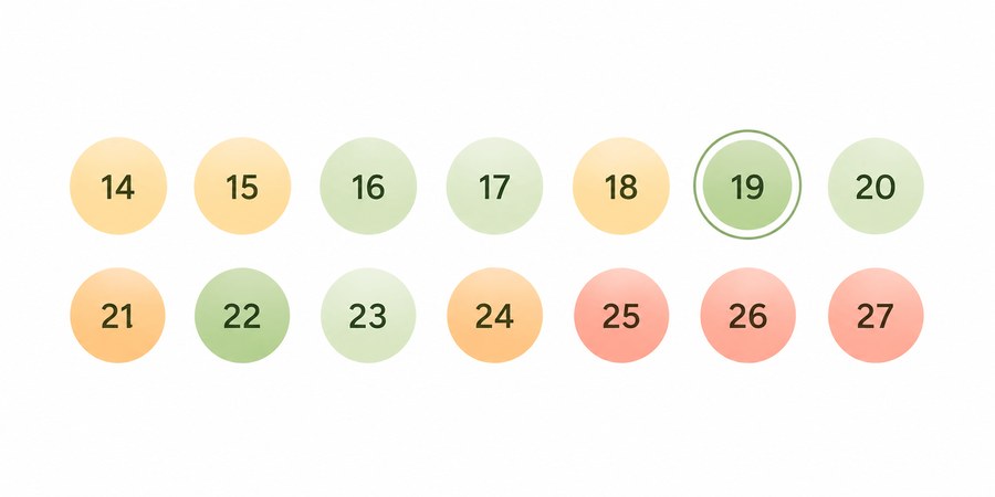 Aperçu du calendrier d'humeur dans Élan